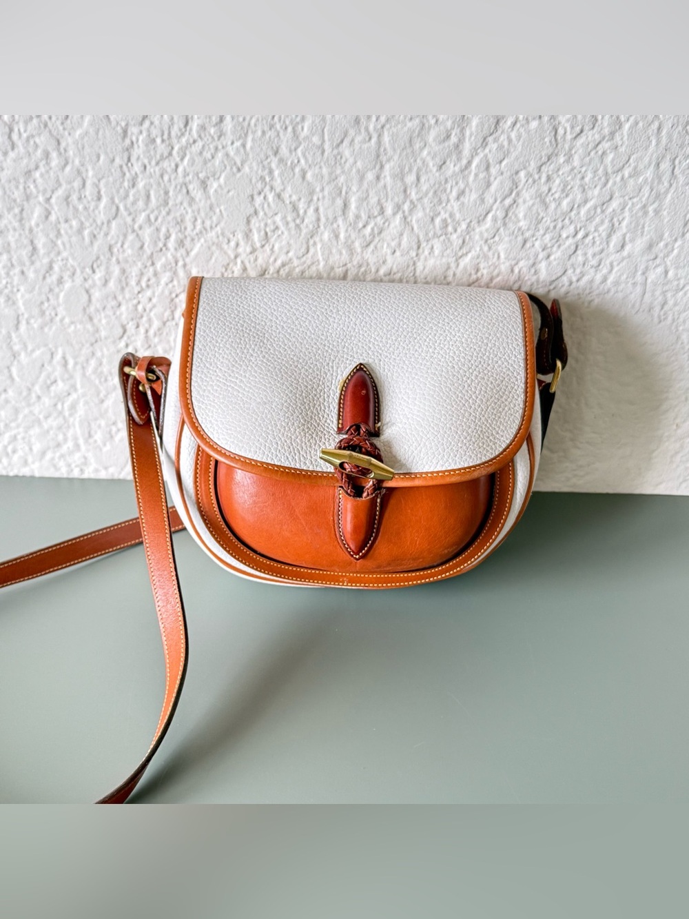 Dooney & Bourke Vintage Pebbled Leather Saddle Shoulder bag